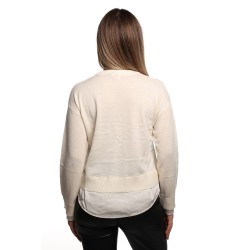 maglioncino sun68 DONNA 31 BIANCO PANNA - K45226 vista posteriore