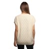maglione a gilet jijil DONNA 0913 VANIGLIA - JPI25MK009 vista posteriore