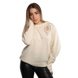 maglione jijil DONNA 0913 VANIGLIA - JPI25MK029 vista frontale