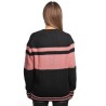 cardigan sun68 DONNA 1157 NERO E ROSA SCURO - K45263 vista posteriore