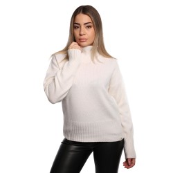 maglione peuterey DONNA BIANCO - LATOUR - PED5464 vista frontale