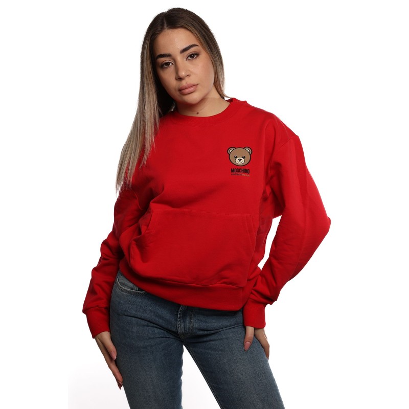 felpa moschino DONNA ROSSA 0110 - V6A1707 - 4413 vista frontale