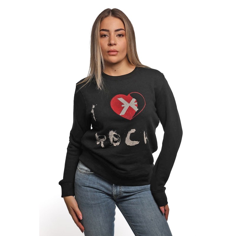 felpa john richmond DONNA BLACK - UWA25284FE vista frontale