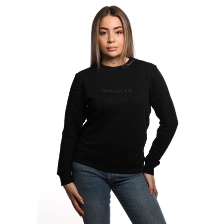 felpa john richmond DONNA BLACK - UWA25282FE vista frontale