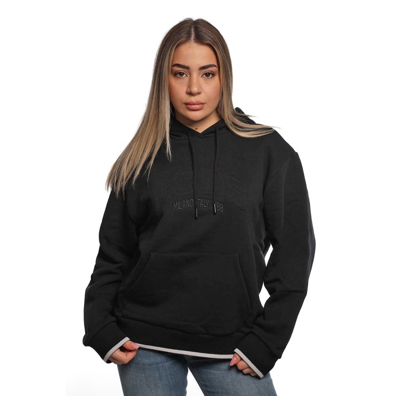 felpa gcds DONNA 99 BLACK - B2EW1905JD1 vista frontale
