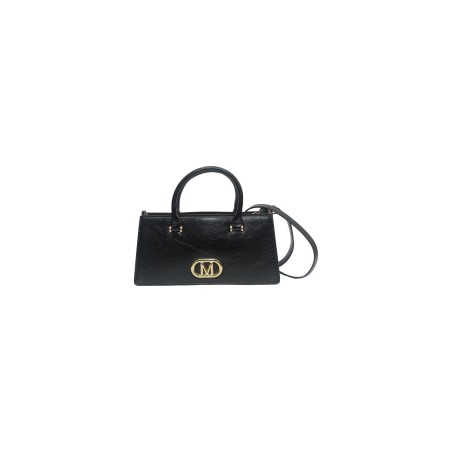 borsa marc ellis DONNA BLACK E LIGHT GOLD - TWIST M vista frontale