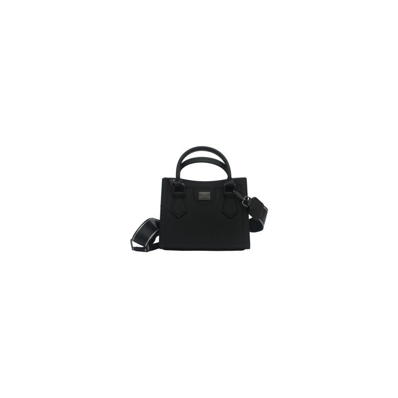 borsa marc ellis DONNA BLACK E BRUSH CDF - FLAT LIVELY S vista frontale