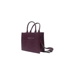 borsa marc ellis DONNA PORPORA SCURO E ARGENTO PURPLE/CDF - FLAT BUBY WAVE  M_25 vista laterale
