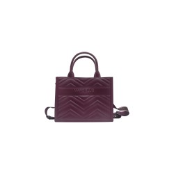 borsa marc ellis DONNA PORPORA SCURO E ARGENTO PURPLE/CDF - FLAT BUBY WAVE  M_25 vista frontale