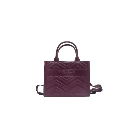 borsa marc ellis DONNA PORPORA SCURO E ARGENTO PURPLE/CDF - FLAT BUBY WAVE  M_25 vista frontale