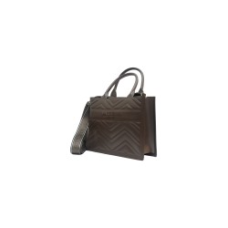 borsa marc ellis DONNA MARRONE E ORO COCOA/LIGHT GOLD - FLAT BUBY WAVE M_25 vista laterale
