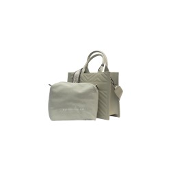 borsa marc ellis DONNA CREMA E ARGENTO TAUPE/CDF - FLAT BUBY WAVE M_25 vista pochette