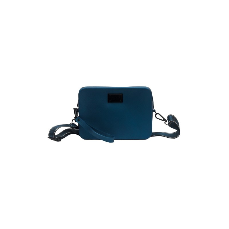 borsa marc ellis DONNA BLU E NERA MOROCCAN BLUE/BLACK - FLAT FLOWE_25  vista frontale