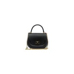 borsa marc ellis DONNA BLACK E LIGHT GOLD - FLAT JELLY vista frontale