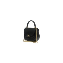 borsa marc ellis DONNA BLACK E LIGHT GOLD - FLAT JELLY vista laterale