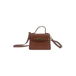 borsa marc ellis DONNA DARK CUOIO E LIGHT GOLD - AROUND S 26 vista frontale