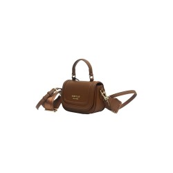 borsa marc ellis DONNA DARK CUOIO - GLOSSY BAG vista laterale
