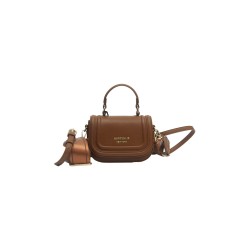 borsa marc ellis DONNA DARK CUOIO - GLOSSY BAG vista frontale