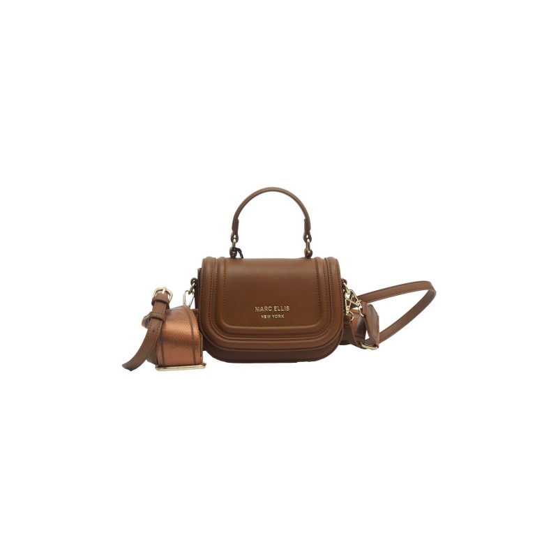 borsa marc ellis DONNA DARK CUOIO - GLOSSY BAG vista frontale