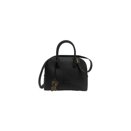 borsa sécret pon pon DONNA BLACK - ALIDA BAG vista frontale