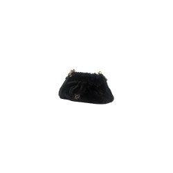 pochette secret pon pon DONNA BLACK - MARGARET FUR CLUTCH M vista laterale