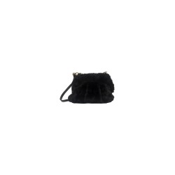 pochette secret pon pon DONNA BLACK - MARGARET FUR CLUTCH S vista posteriore