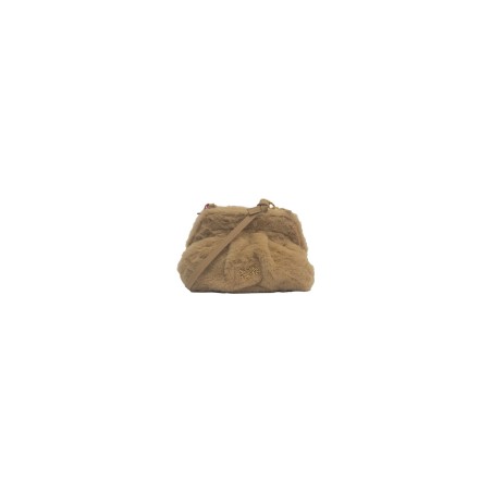 pochette secret pon pon DONNA CAMEL - MARGARET FUR CLUTCH S vista frontale