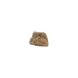 pochette secret pon pon DONNA CAMEL - MARGARET FUR CLUTCH S vista laterale