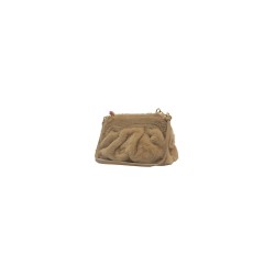 pochette secret pon pon DONNA CAMEL - MARGARET FUR CLUTCH M vista laterale