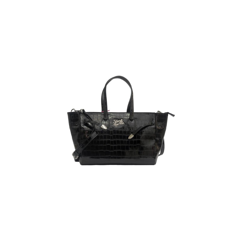 borsa secret pon pon DONNA BLACK - MARLENE TOTE MEDIUM vista frontale