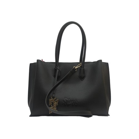 borsa secret pon pon DONNA BLACK - ALIDA TOTE  vista frontale