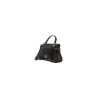 borsa secret pon pon DONNA BLACK/LEO - INES SATCHEL SMALL vista laterale