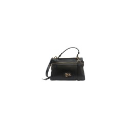 borsa secret pon pon DONNA BLACK/LEO - INES SATCHEL SMALL vista frontale