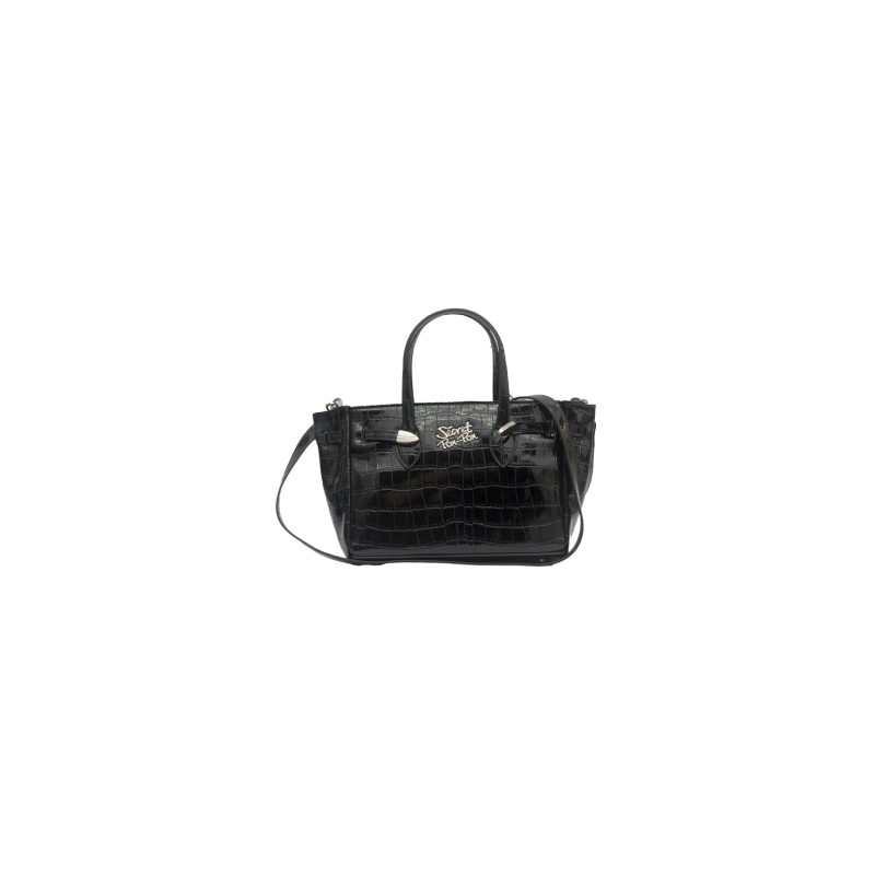 borsa secret pon pon DONNA BLACK - MARLENE TOTE MINI  vista frontale