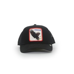 cappello goorin bros UNISEX NERO VOID - FREEDOM EAGLE TRUCKER - 101-2541 vista frontale