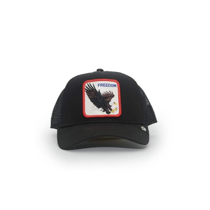 cappello goorin bros UNISEX NERO VOID - FREEDOM EAGLE TRUCKER - 101-2541 vista frontale
