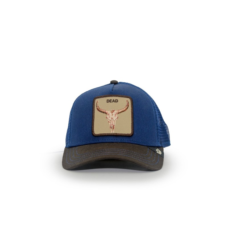 cappello goorin bros UNISEX BLU E MARRONE GALACTIC/COLA  - TWO-TONE SKULL - 101-2418-GALA02-O/S  vista frontale