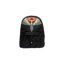 zaino marcelo burlon county of milan UNISEX NERO E GREEN WINGS - COMAF250110 vista frontale