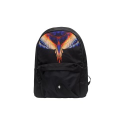 zaino marcelo burlon county of milan UNISEX NERO E YELLOW WINGS - COMAF250107 vista frontale