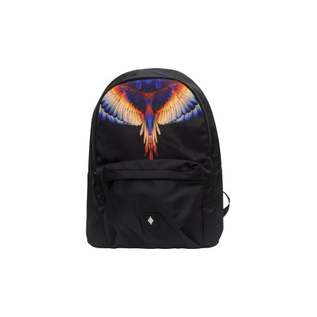 zaino marcelo burlon county of milan UNISEX NERO E YELLOW WINGS - COMAF250107 vista frontale