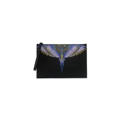 pochette marcelo burlon county of milan UOMO NERA E BLUE WINGS - COMAF250135 vista frontale