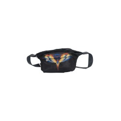 marsupio marcelo burlon county of milan UOMO NERO E YELLOW WINGS - COMAF250154 vista frontale