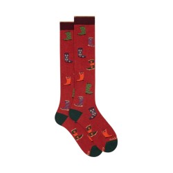 calze lunghe gallo UOMO ROSSE 30396 MARTE - AP516204 vista frontale