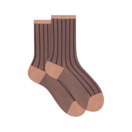 calze corte gallo DONNA 32763 RAME E MIRTILLO - AP508294 vista frontale