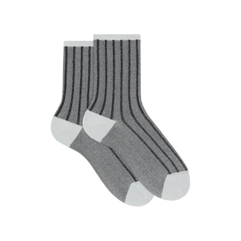 calze corte gallo DONNA 11837 ARGENTO E NERE - AP508294 vista frontale
