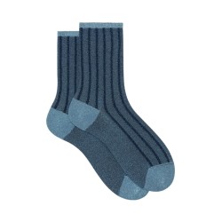 calze corte gallo DONNA 12640 POLVERE E BLU - AP508294 vista frontale