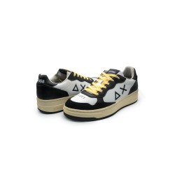 scarpe sun68 UOMO BIANCHE 11 NERE - BIG BASKET vista frontale