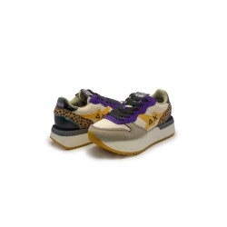 scarpe sun68 DONNA 31 BIANCO PANNA - BIG STARGIRL MIX MATERIAL vista frontale