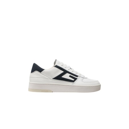 scarpe guess UOMO BIANCHE E BLU WHBLU - FM5SILELE12 vista laterale