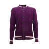 cardigan +39 masq UOMO VIOLA vista frontale